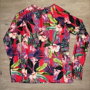 Next women’s floral long sleeve swim Rashguard - size Medium